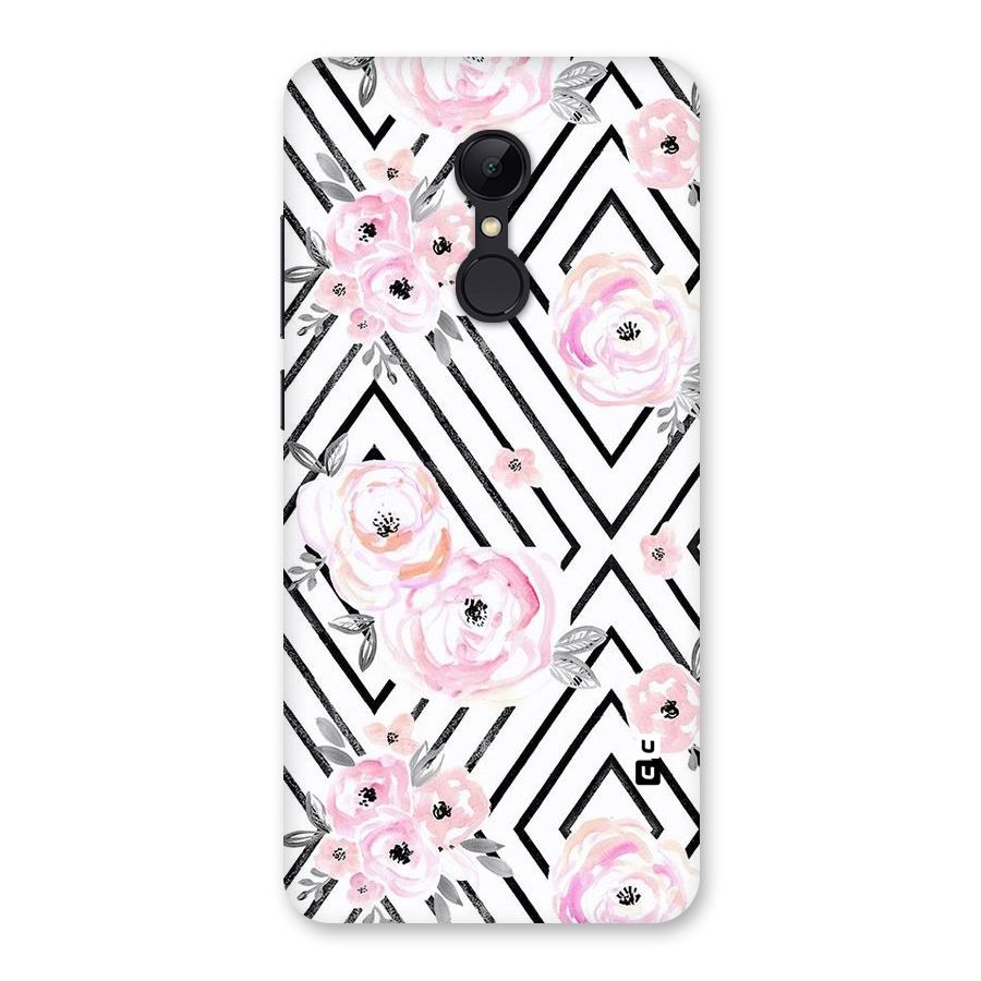 Light Pastel Flowers Design Back Case for Redmi 5