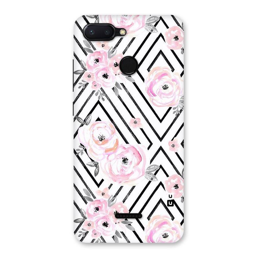 Light Pastel Flowers Design Back Case for Redmi 6