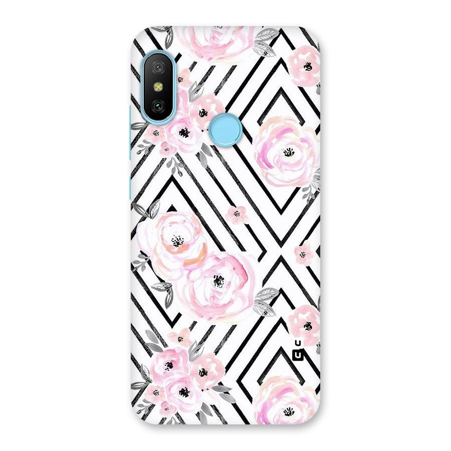 Light Pastel Flowers Design Back Case for Redmi 6 Pro