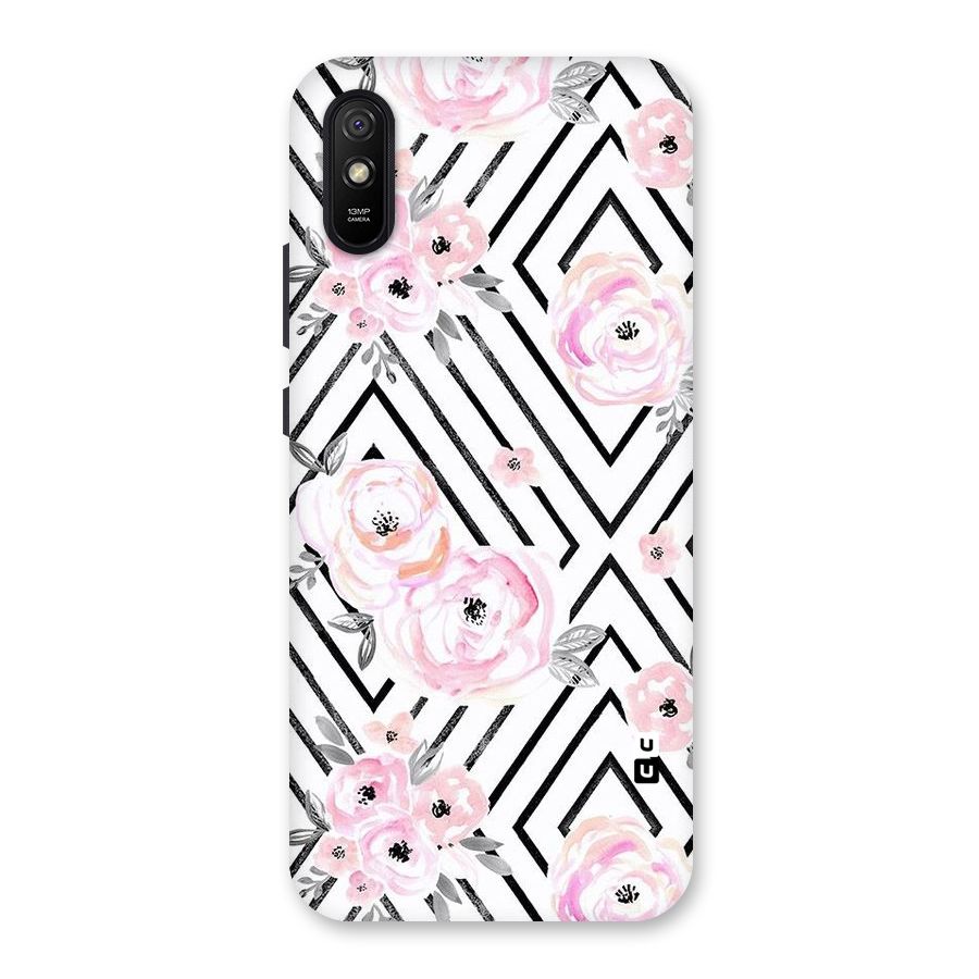 Light Pastel Flowers Design Back Case for Redmi 9i