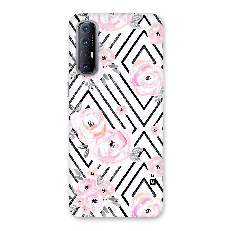 Light Pastel Flowers Design Back Case for Reno3 Pro