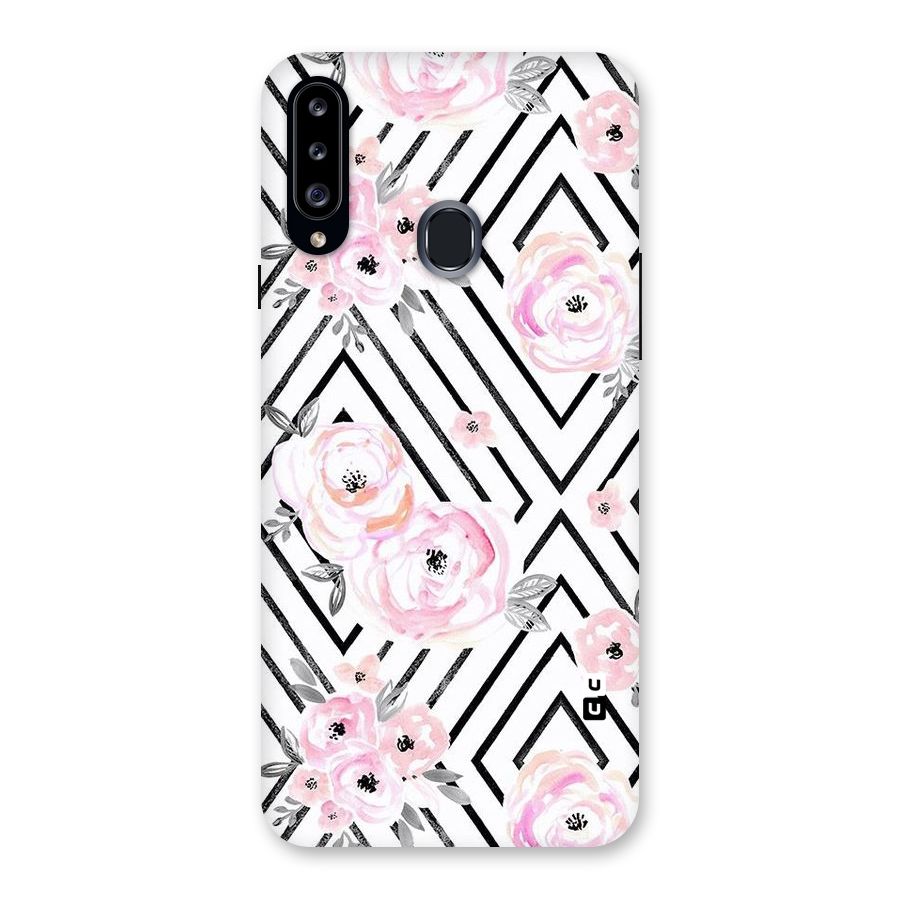 Light Pastel Flowers Design Back Case for Samsung Galaxy A20s