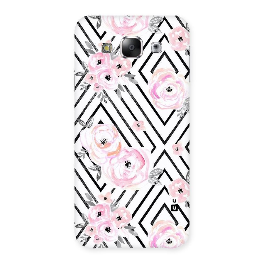 Light Pastel Flowers Design Back Case for Samsung Galaxy E5