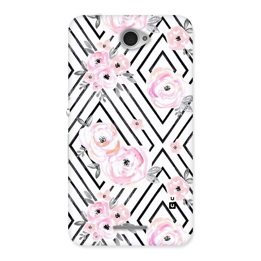 Light Pastel Flowers Design Back Case for Sony Xperia E4