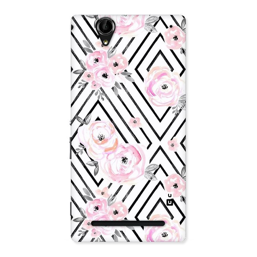 Light Pastel Flowers Design Back Case for Sony Xperia T2