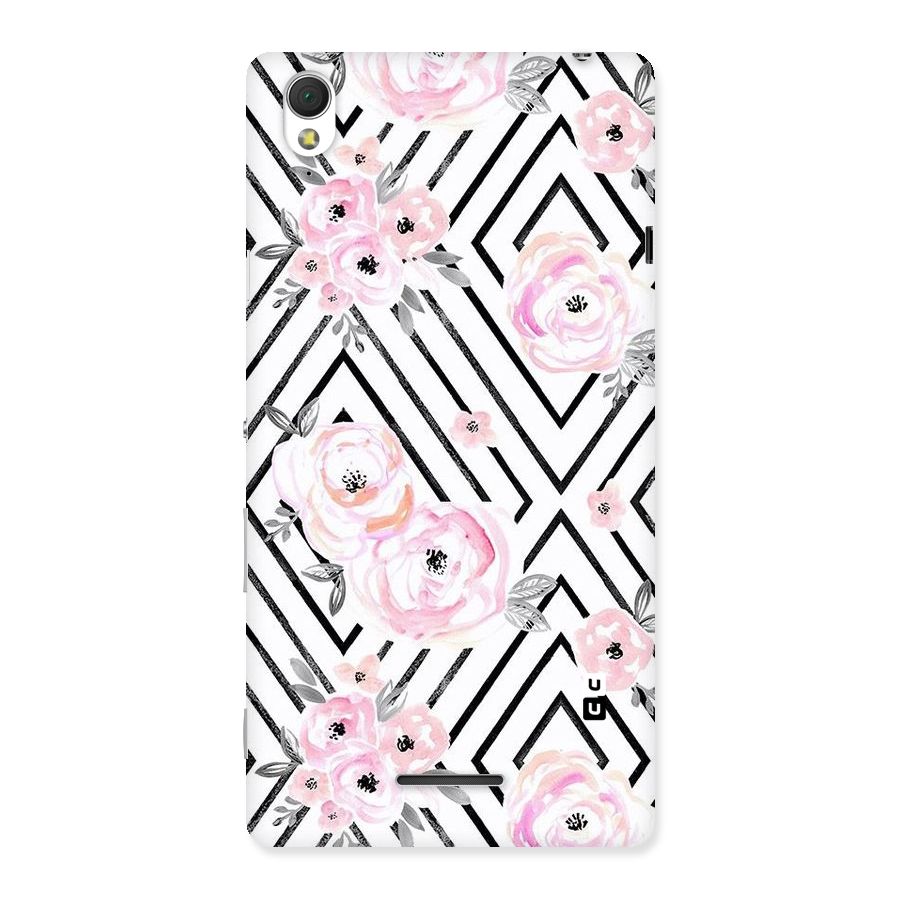 Light Pastel Flowers Design Back Case for Sony Xperia T3