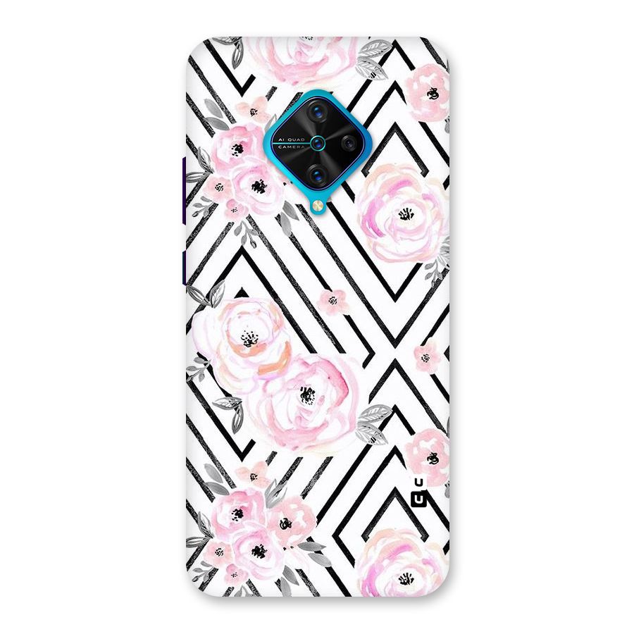 Light Pastel Flowers Design Back Case for Vivo S1 Pro