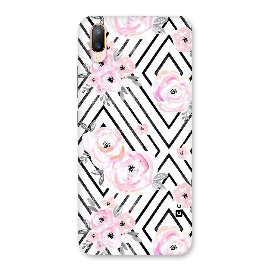 Light Pastel Flowers Design Back Case for Vivo V11 Pro