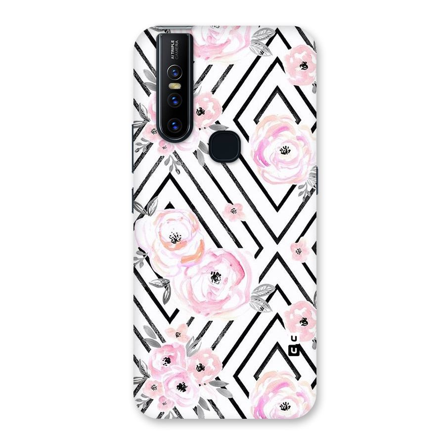 Light Pastel Flowers Design Back Case for Vivo V15