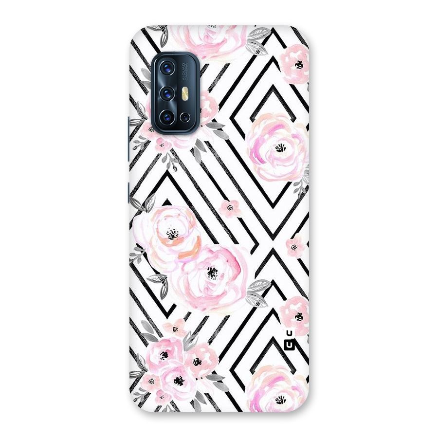 Light Pastel Flowers Design Back Case for Vivo V17