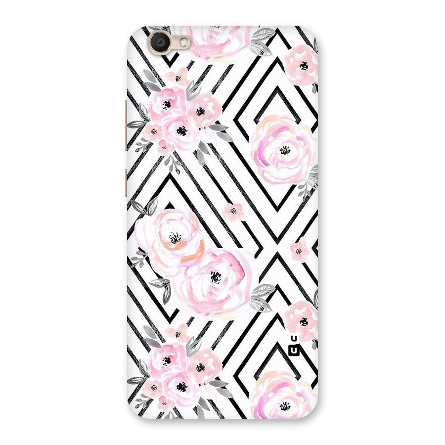 Light Pastel Flowers Design Back Case for Vivo V5