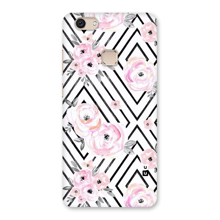 Light Pastel Flowers Design Back Case for Vivo V7
