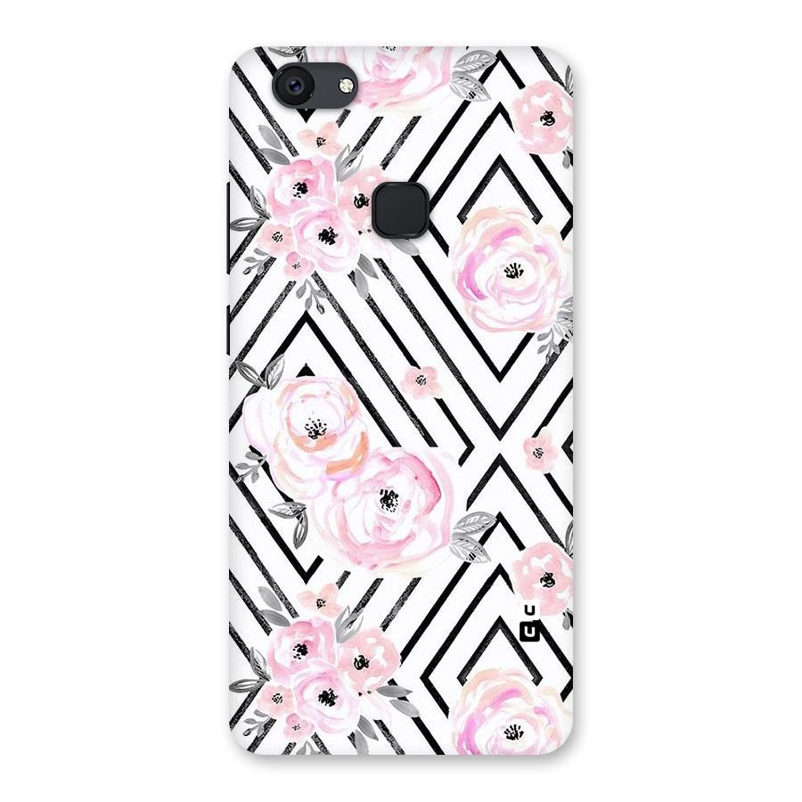 Light Pastel Flowers Design Back Case for Vivo V7 Plus