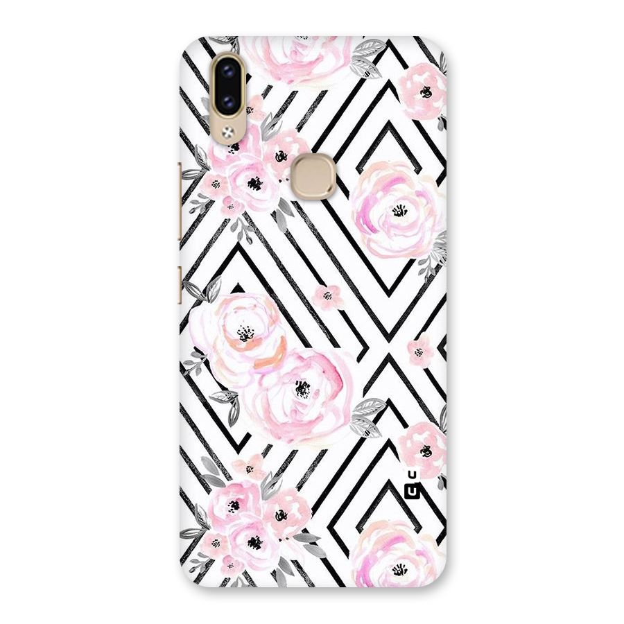 Light Pastel Flowers Design Back Case for Vivo V9 Youth