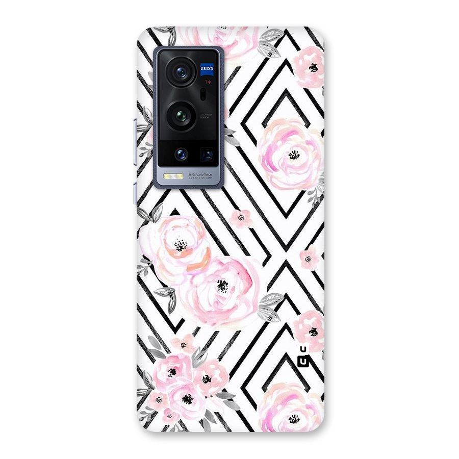 Light Pastel Flowers Design Back Case for Vivo X60 Pro Plus