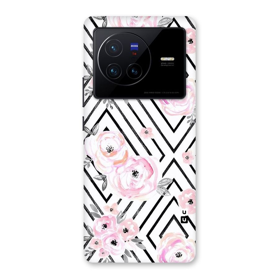 Light Pastel Flowers Design Back Case for Vivo X80