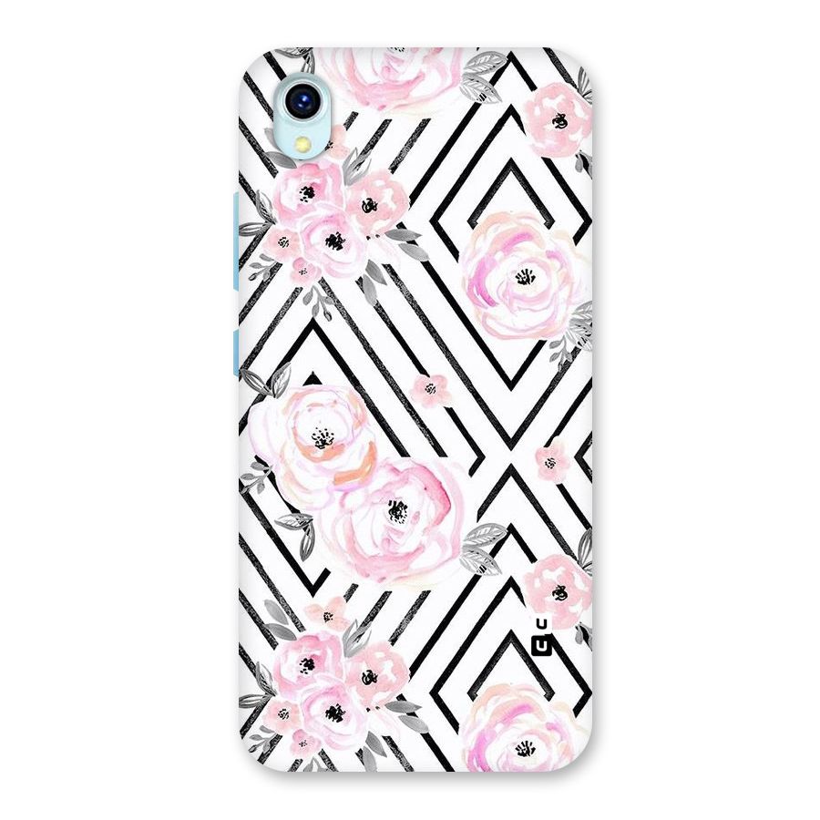 Light Pastel Flowers Design Back Case for Vivo Y1s
