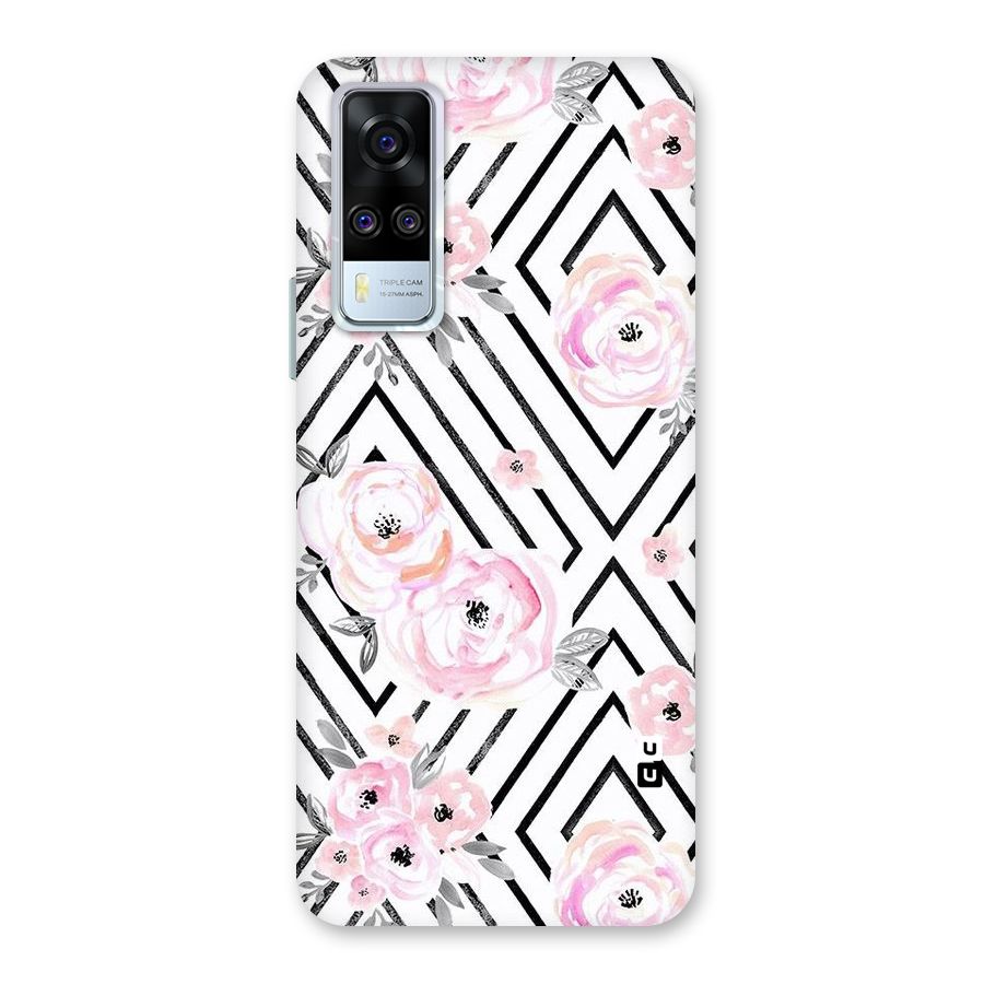Light Pastel Flowers Design Back Case for Vivo Y31