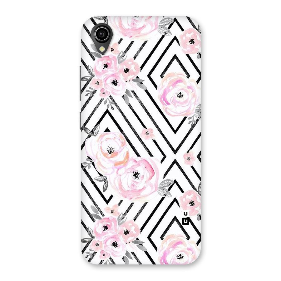 Light Pastel Flowers Design Back Case for Vivo Y90