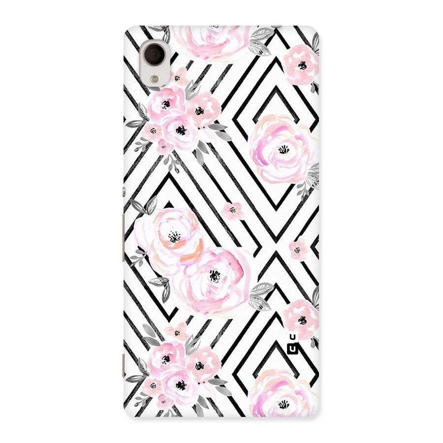 Light Pastel Flowers Design Back Case for Xperia M4 Aqua