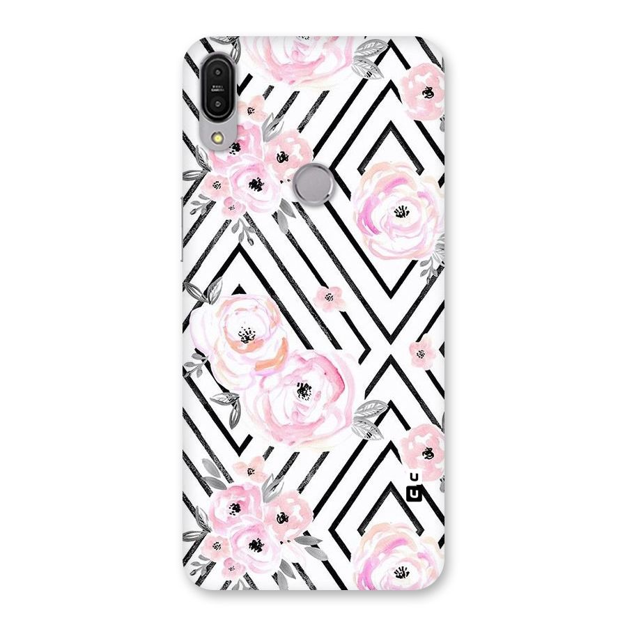 Light Pastel Flowers Design Back Case for Zenfone Max Pro M1