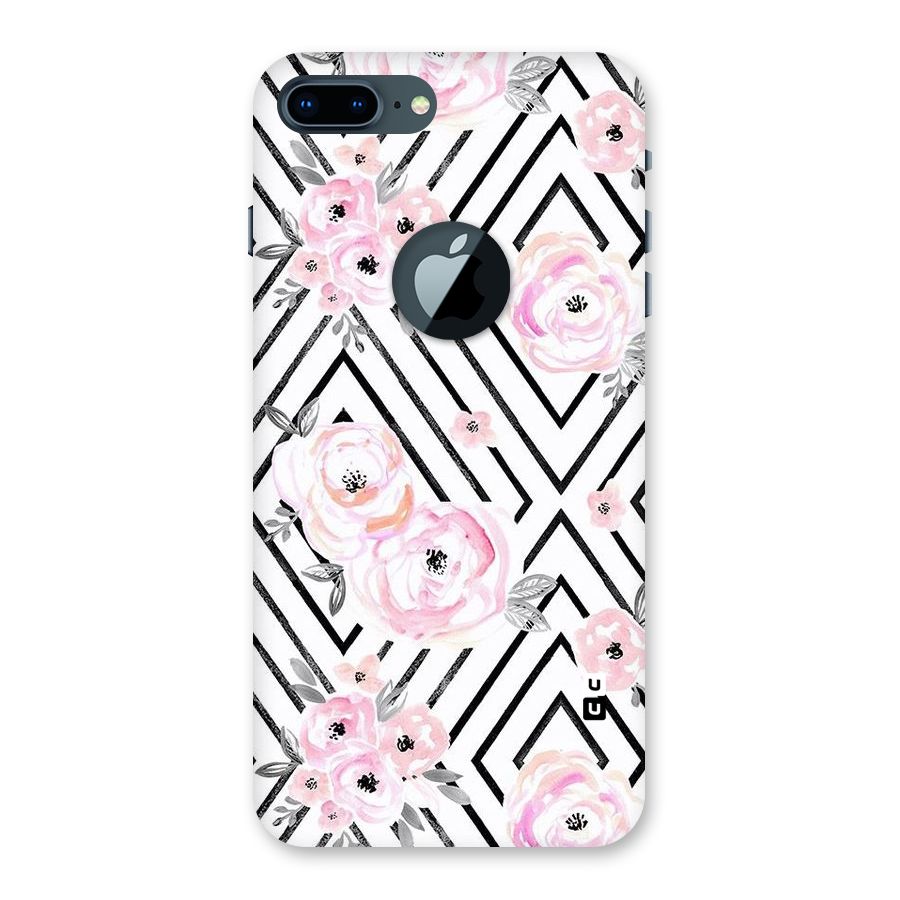 Light Pastel Flowers Design Back Case for iPhone 7 Plus Logo Cut