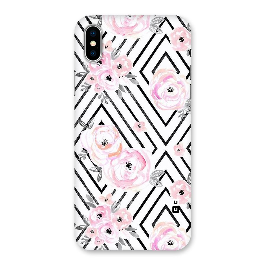 Light Pastel Flowers Design Back Case for iPhone XS