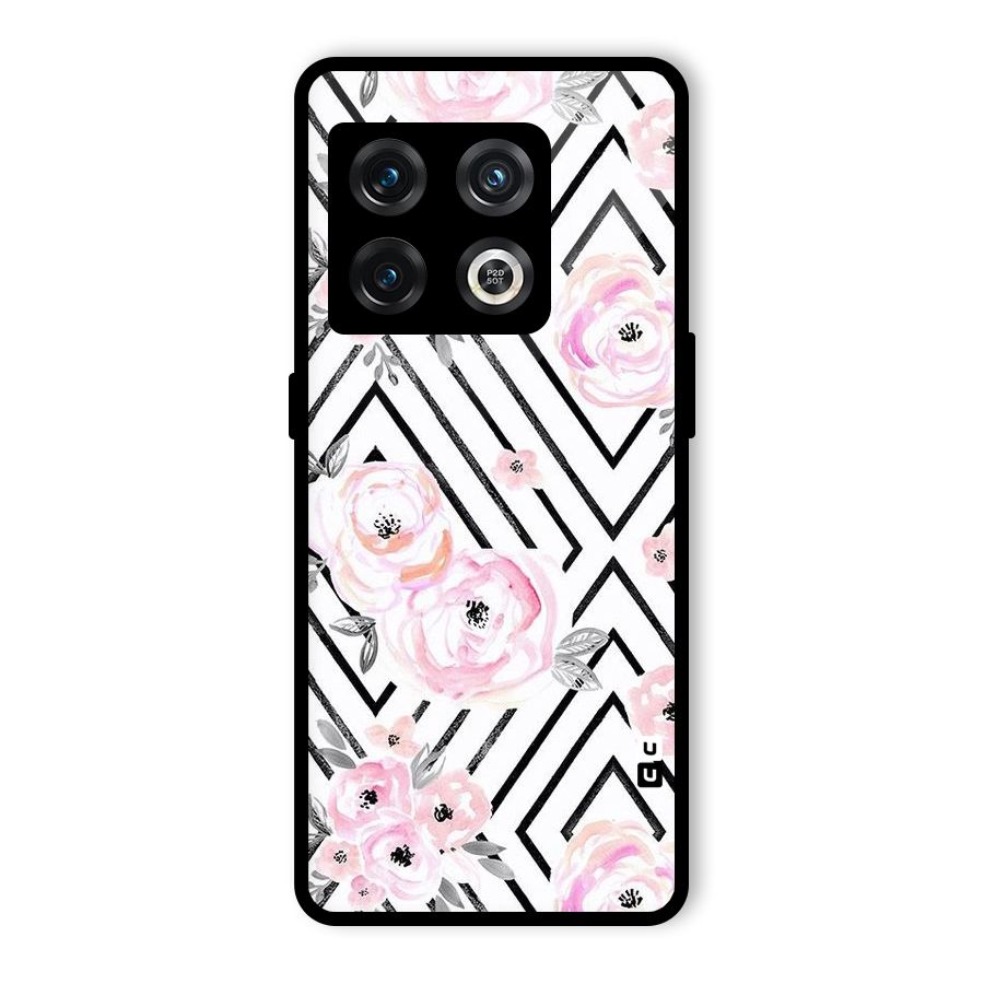 Light Pastel Flowers Design Glass Back Case for OnePlus 10 Pro 5G