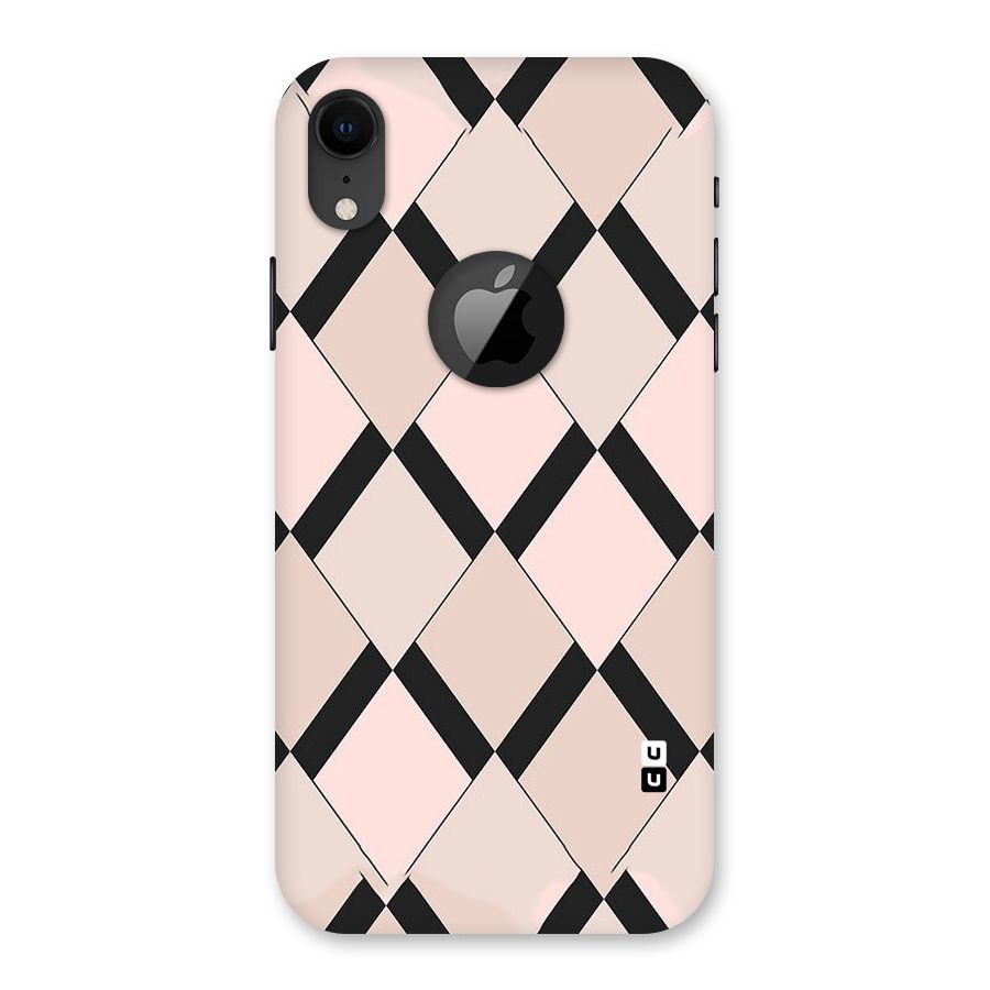 Light Pink Back Case for iPhone XR Logo Cut