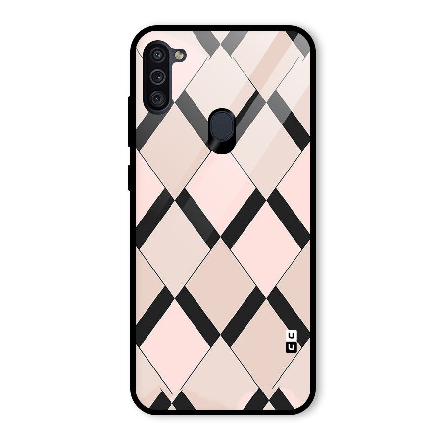 Light Pink Glass Back Case for Galaxy M11