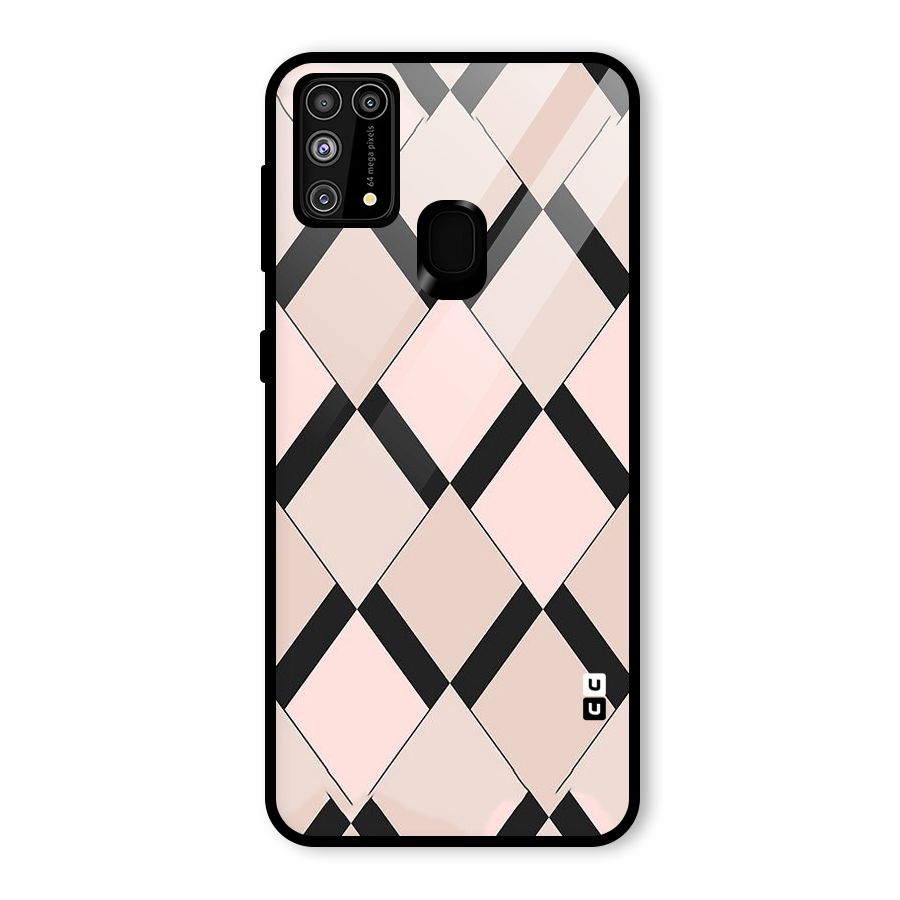 Light Pink Glass Back Case for Galaxy M31