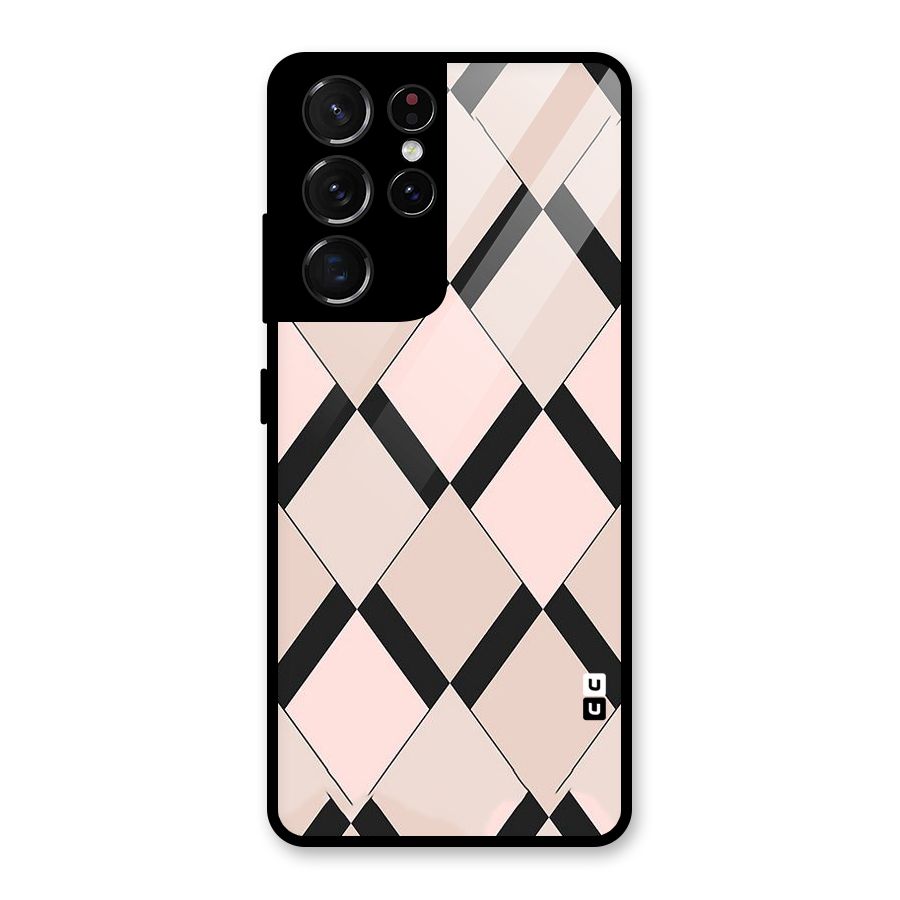 Light Pink Glass Back Case for Galaxy S21 Ultra 5G