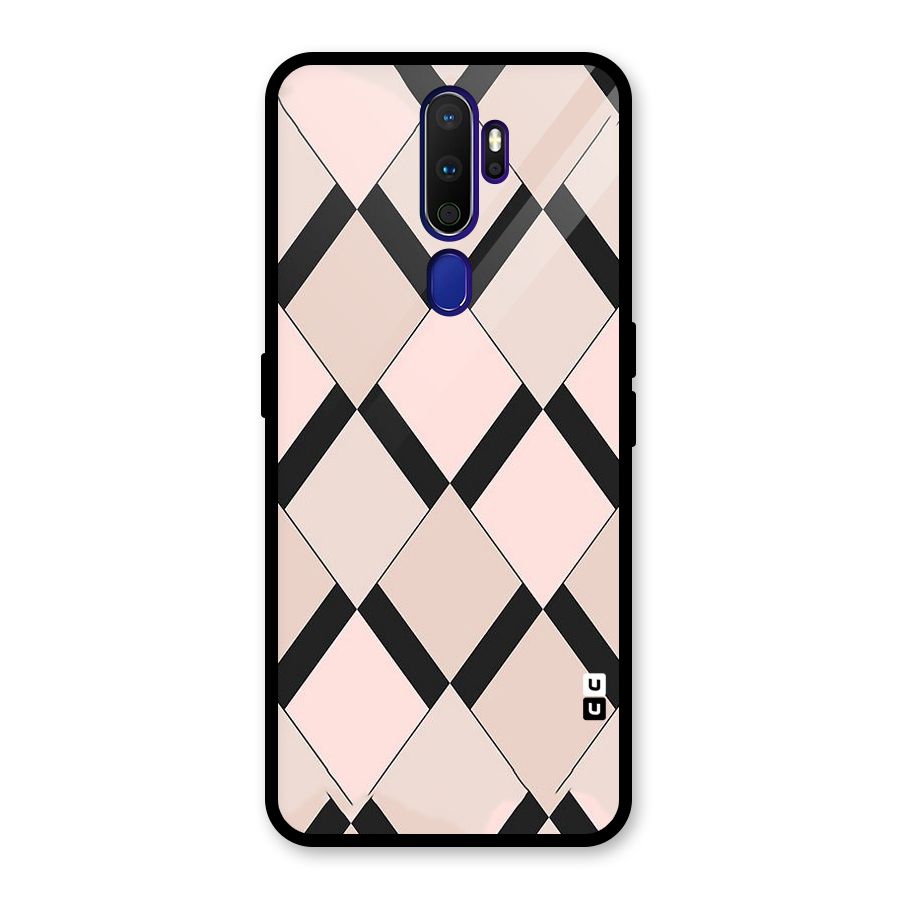 Light Pink Glass Back Case for Oppo A9 (2020)