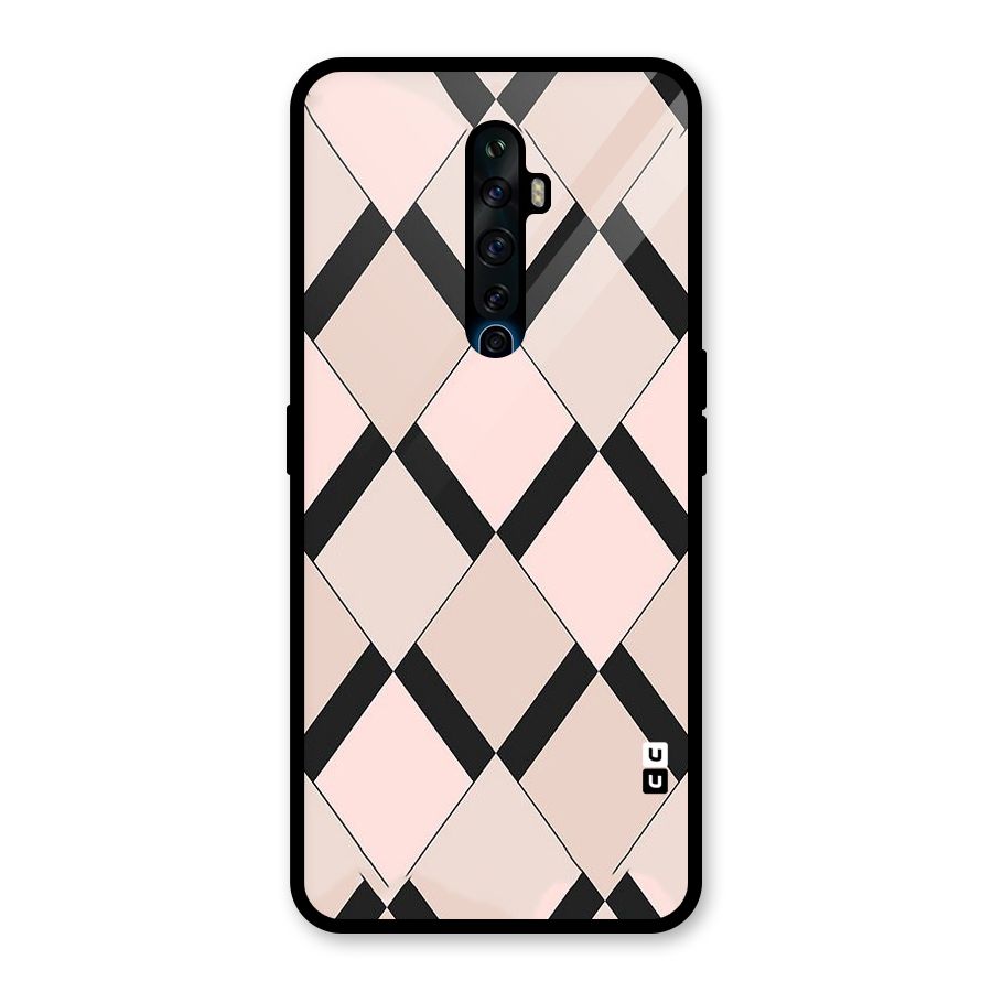 Light Pink Glass Back Case for Oppo Reno2 F