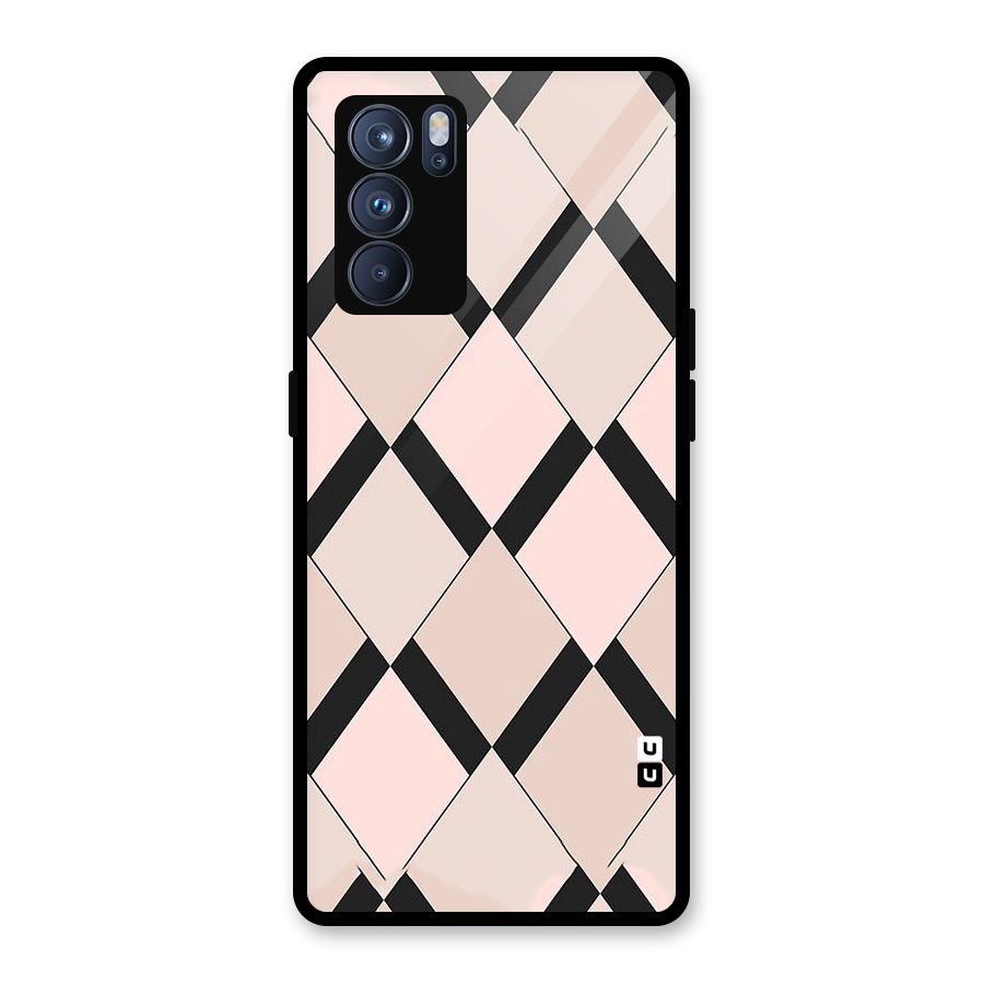 Light Pink Glass Back Case for Oppo Reno6 Pro 5G