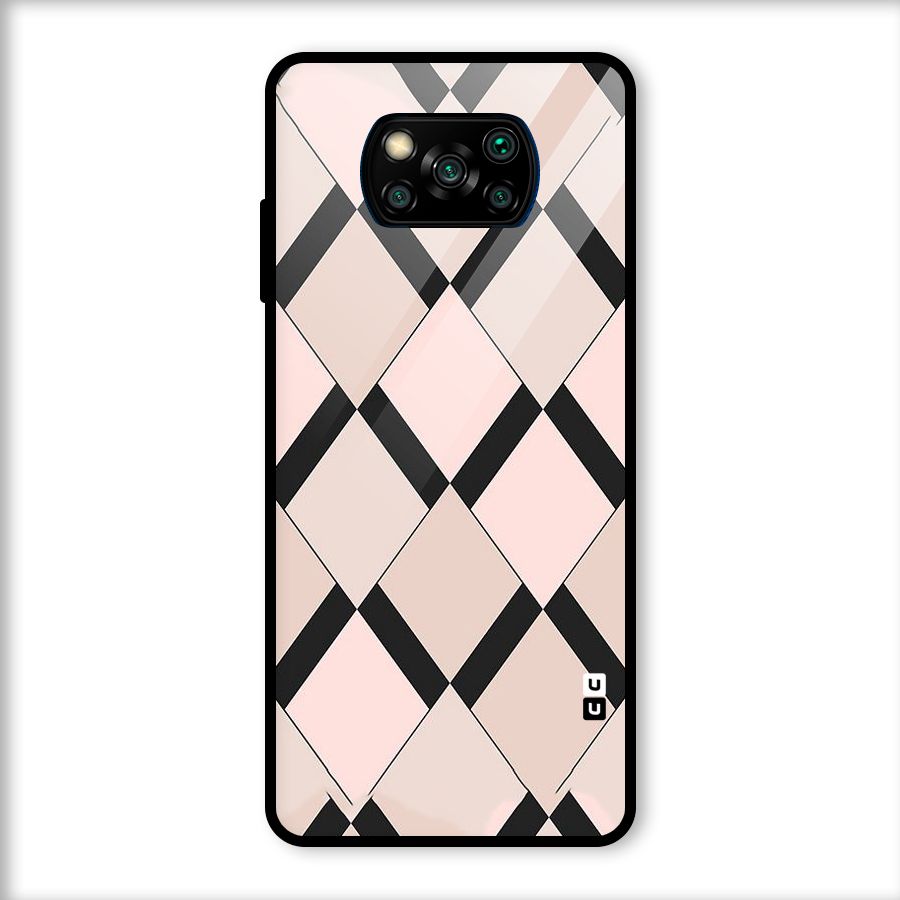 Light Pink Glass Back Case for Poco X3