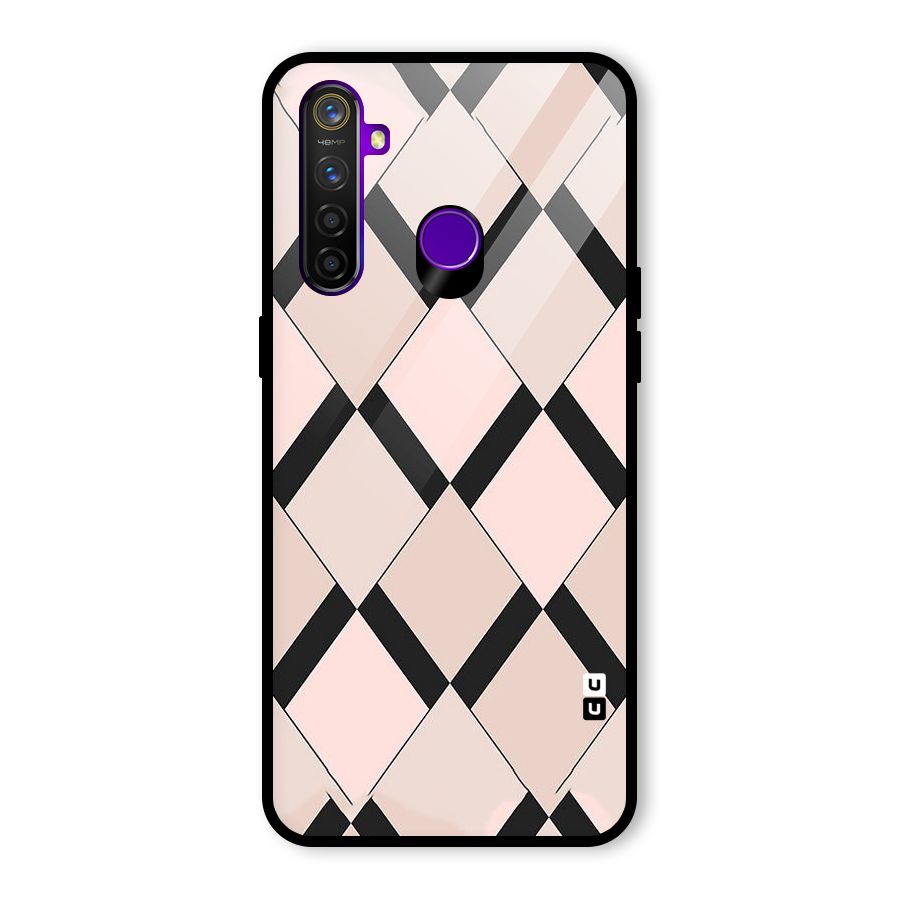 Light Pink Glass Back Case for Realme 5 Pro