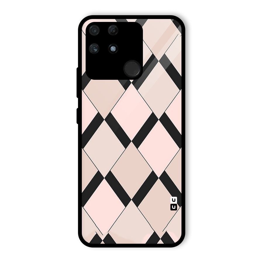 Light Pink Glass Back Case for Realme Narzo 50A