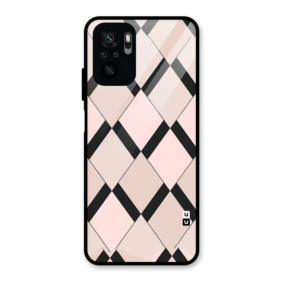 Light Pink Glass Back Case for Redmi Note 10S