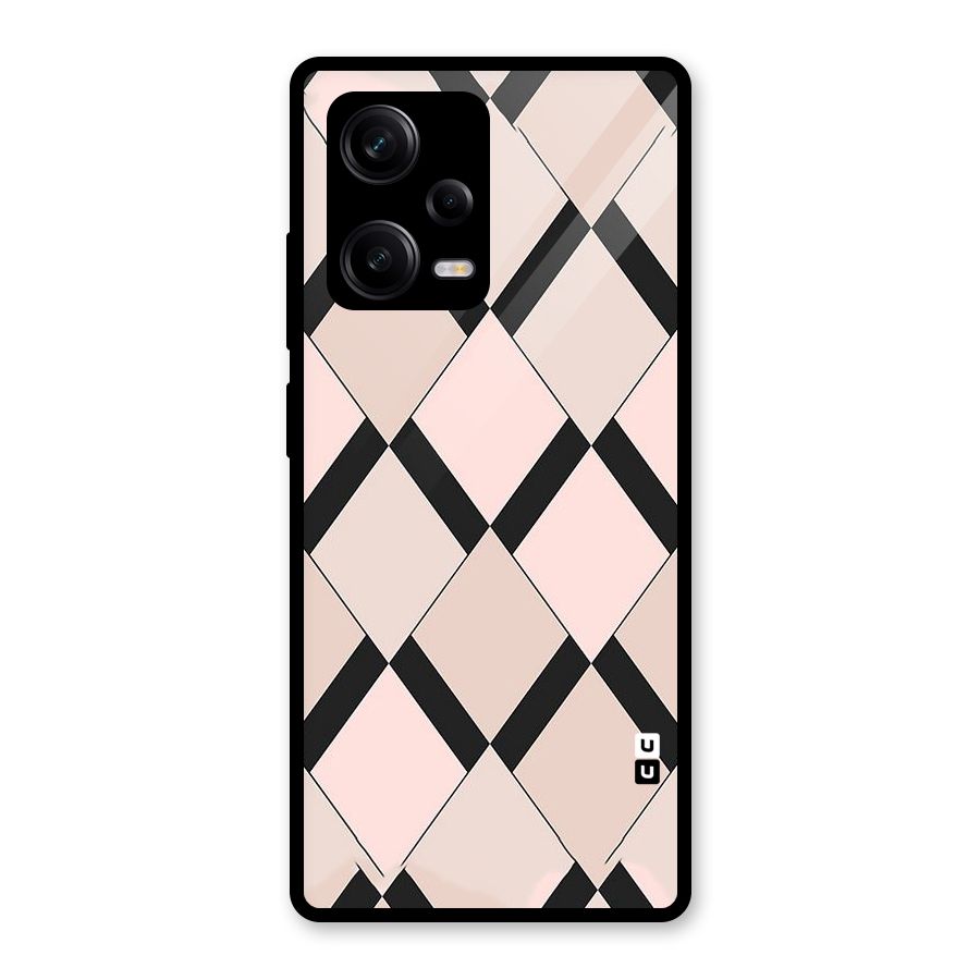 Light Pink Glass Back Case for Redmi Note 12 Pro