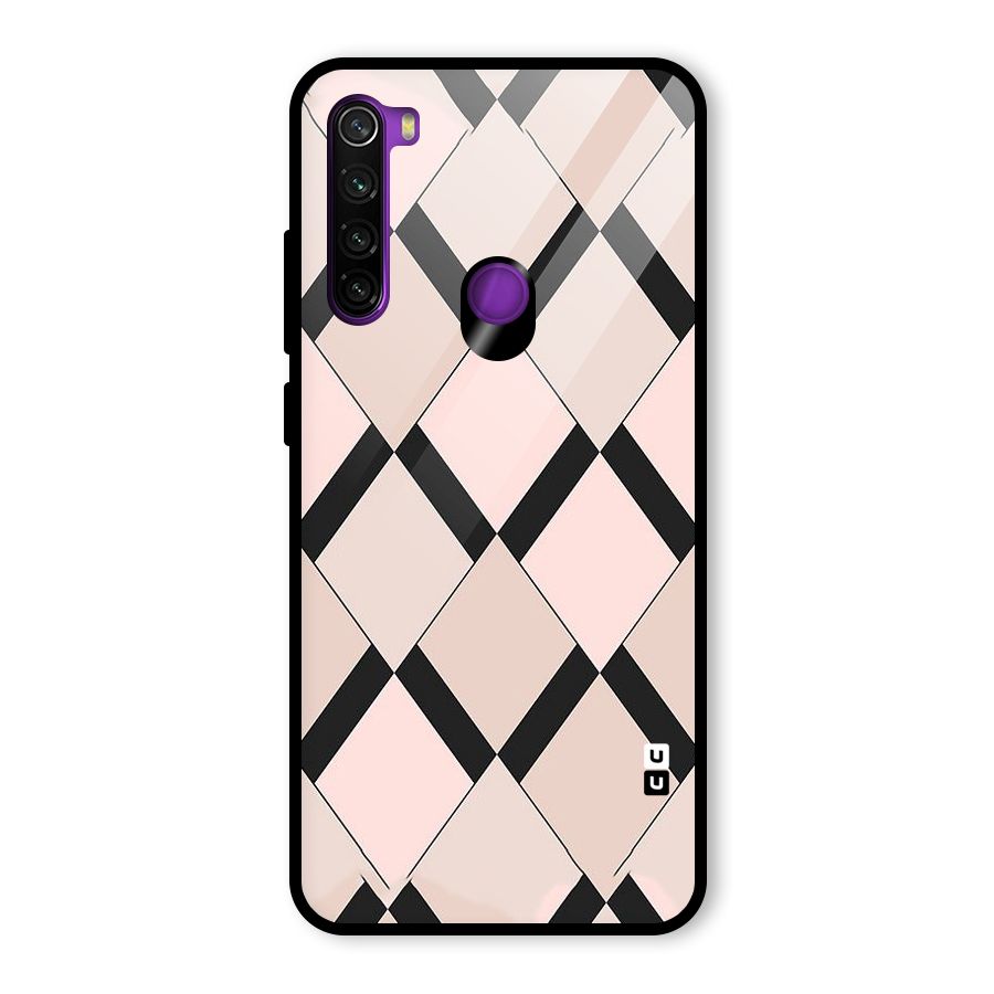 Light Pink Glass Back Case for Redmi Note 8