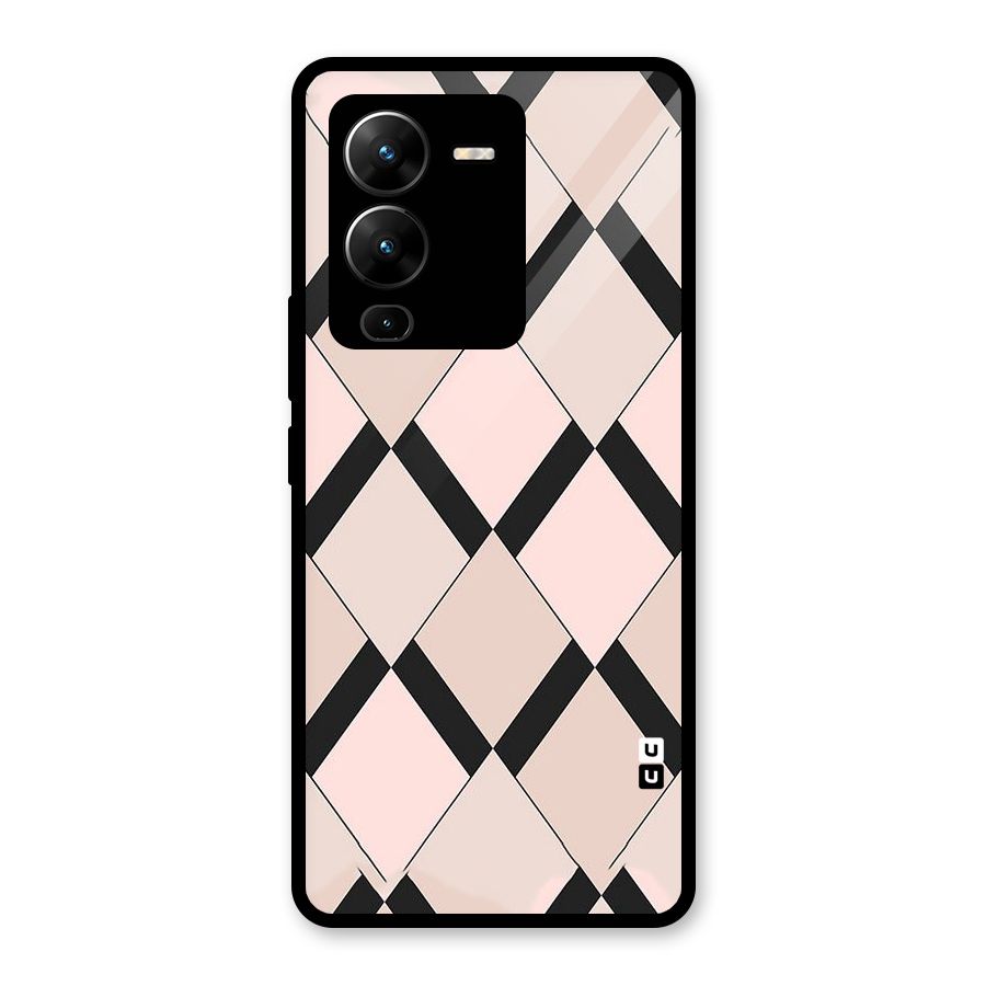 Light Pink Glass Back Case for Vivo V25 Pro