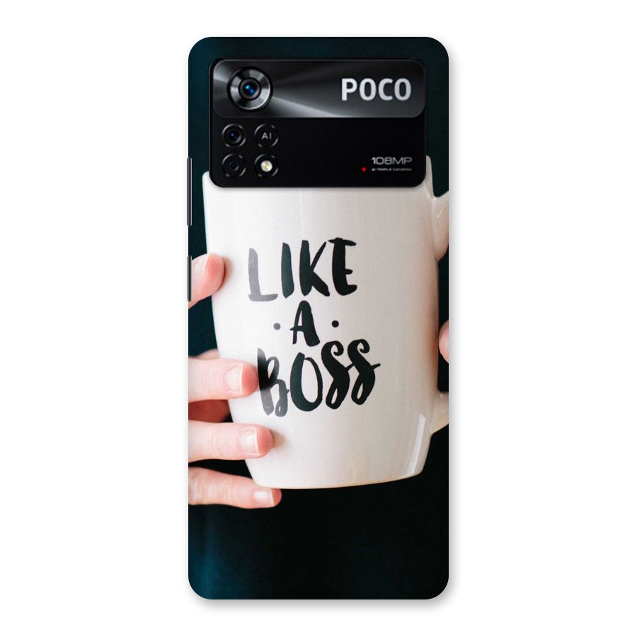 Like a Boss Back Case for Poco X4 Pro 5G
