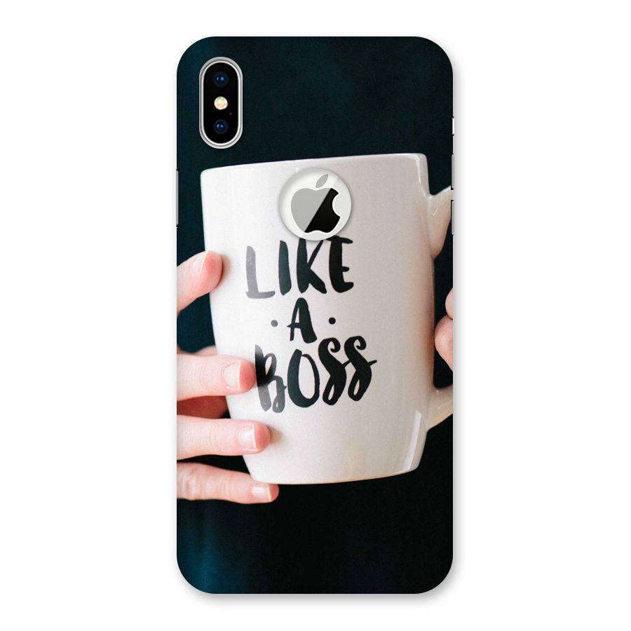 Like a Boss Back Case for iPhone X Logo Cut