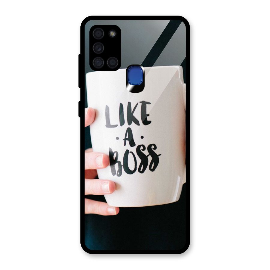 Like a Boss Glass Back Case for Galaxy A21s