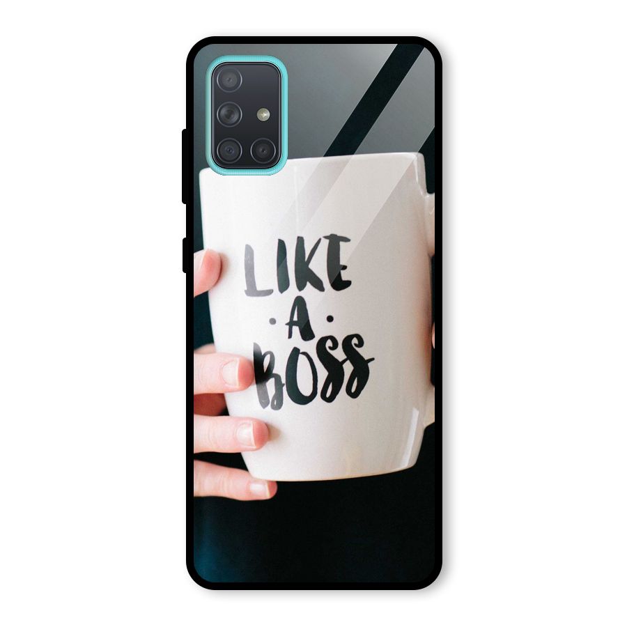 Like a Boss Glass Back Case for Galaxy A71