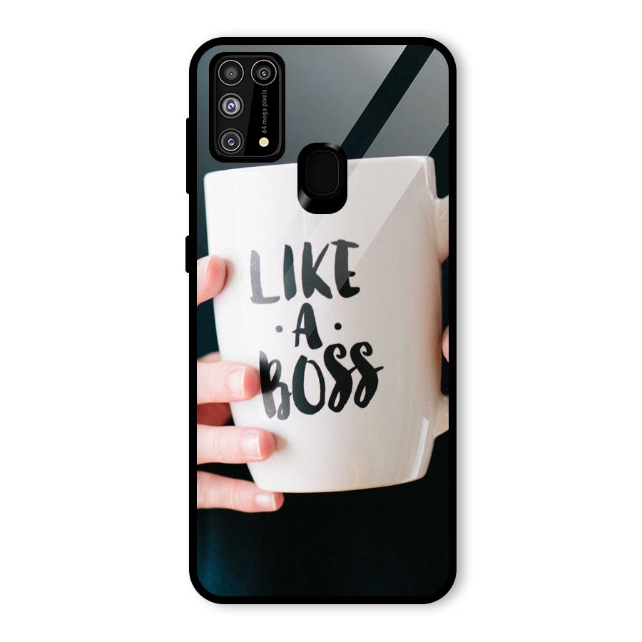 Like a Boss Glass Back Case for Galaxy F41