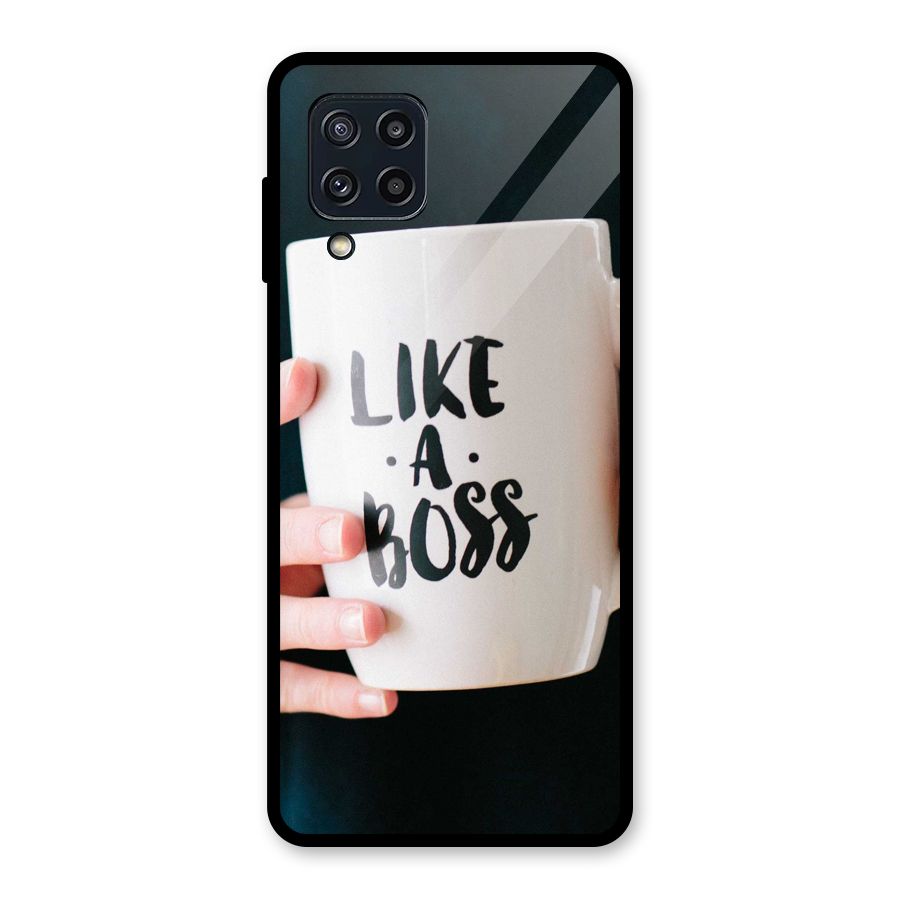 Like a Boss Glass Back Case for Galaxy M32