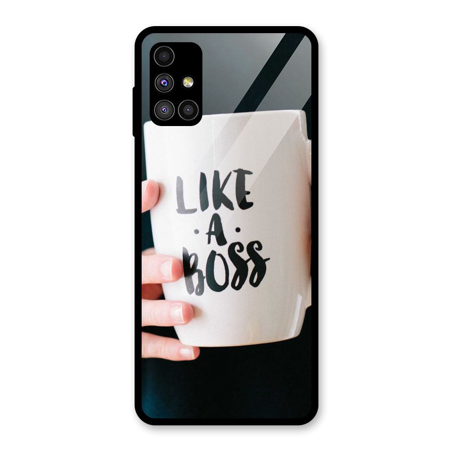 Like a Boss Glass Back Case for Galaxy M51