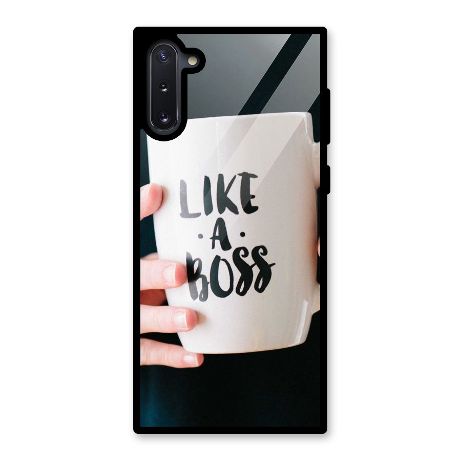 Like a Boss Glass Back Case for Galaxy Note 10